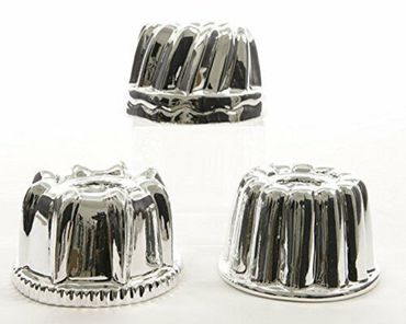 Teelicht Teelichthalter Kuchen Backform Gugelhupf silber 3er Set