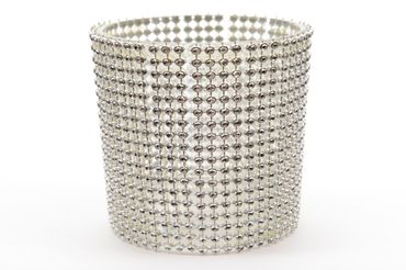 Windlicht Teelichthalter Kerzenhalter Glas Diamanten Ø 7cm