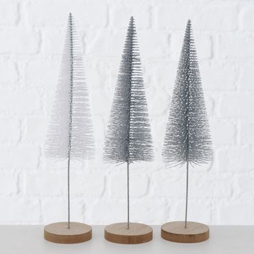 Dekoaufsteller Tarvo Weihnachtsbaum H 30 cm weiß Kunststoff Stück