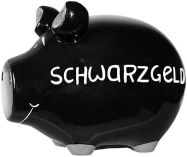 KCG Spardose Sparbüchse Sparschwein Schwarzgeld Keramik 10x10x13cm