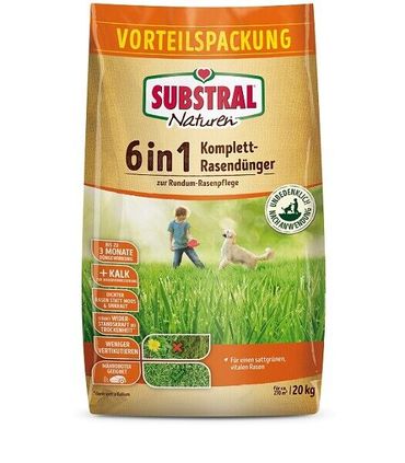 SUBSTRAL Naturen 6 in 1 Komplett-Rasendünger 20 kg
