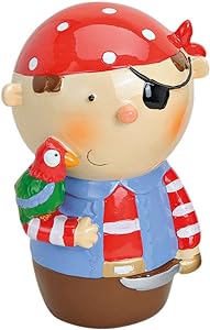 Spardose KCG 'Pirat mit rotem Tuch' Polyresin