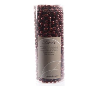 Perlenkette Perlenband Perlengirlande Kunststoff Ø 0,8 cm Länge 10 m marsala