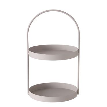 Etagere Joko 2 Ebenen Eisen H 44 cm Ø 26cm beige