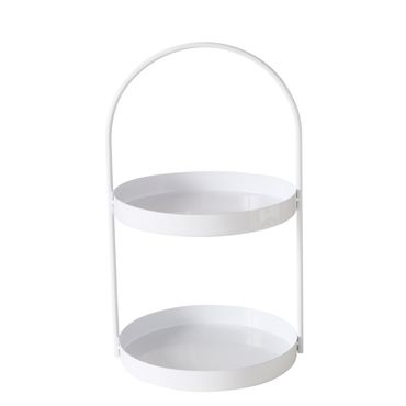Etagere Joko 2 Ebenen Eisen H 44 cm Ø 26cm weiß