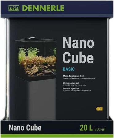 Dennerle 3304 Nano Cube Basic 20 L - Mini Aquarium abger. Frontscheibe