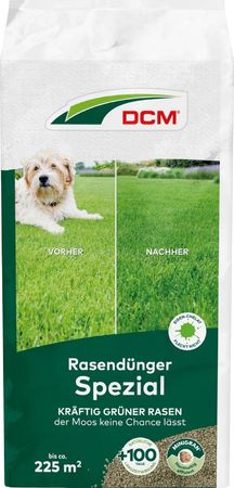 DCM Rasendünger Spezial - Langzeit Rasendünger - 9 KG für 225 qm