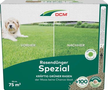 DCM Rasendünger Spezial - Langzeit Rasendünger - 9 KG für 225 qm