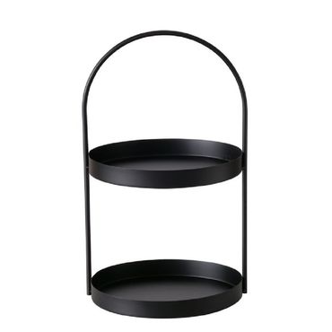 Etagere Joko 2 Ebenen Eisen H 44 cm Ø 26cm schwarz