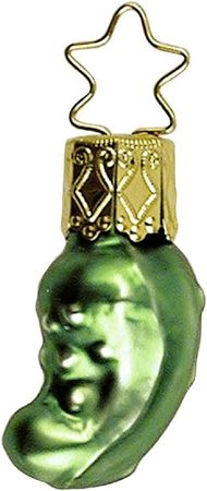 Christbaumschmuck Minigurke Glas 4,5 cm grün