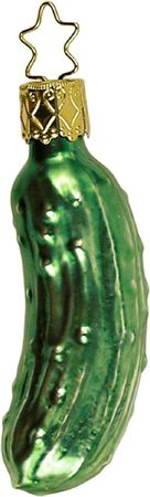 Christbaumschmuck Weihnachtsgurke Glas 7,0 cm grün