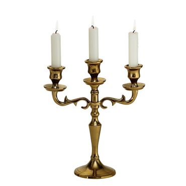 Kerzenleuchter Varas Kerzenständer Metall 3-flammig H 26 cm gold