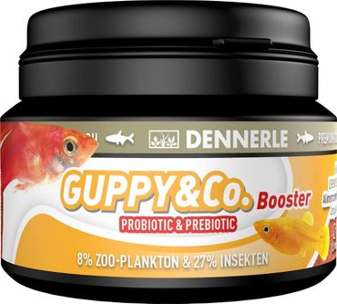 Dennerle Guppy & Co. Booster - Futter für lebendgebärende Fische wie Guppy & Platy 