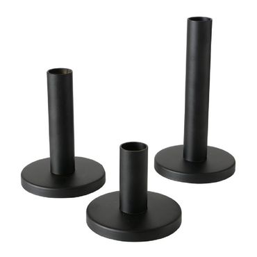 Kerzenleuchter Kerzenständer Malko Metall H 16cm 3-teilig