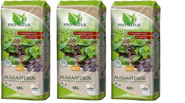 Pro Natur Bio Aussaaterde 3 x 18 L