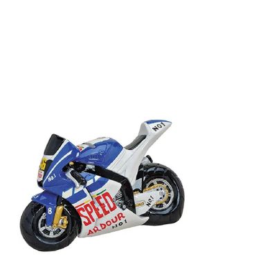 Spardose Motorrad Poly B18 x T7 x H14 cm blau