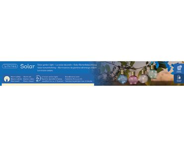 Solar Birne Plastik 4 Farben Dauerbetrieb Ø8cm H.11cm 4 Stück