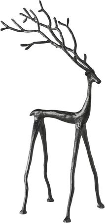 Figur Frody Hirsch Aluminium schwarz H 63cm Stückpreis
