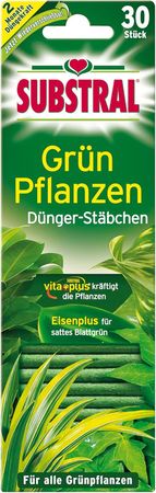 Substral Dünger-Stäbchen für Grünpflanzen mit Eisen-Plus 30 Stück