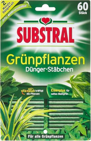 Substral Dünger-Stäbchen für Grünpflanzen mit Eisen-Plus 60 Stück