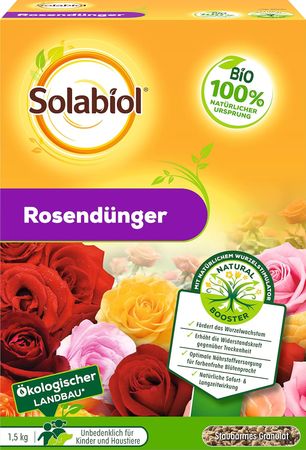 Solabiol Rosendünger mit Wurzelstimulator 1,5 kg Packung 