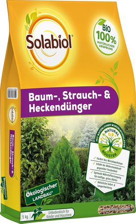 Solabiol Baum-, Strauch & Heckendünger mit Wurzelstimulator 5kg Sack