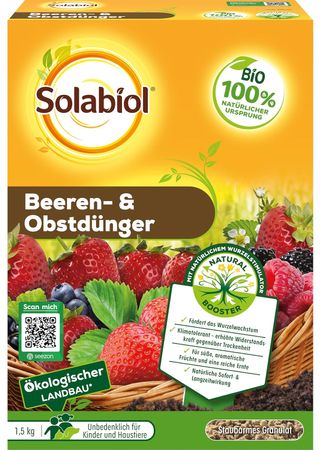 Solabiol Beeren- & Obstdünger, Spezialdünger 1,5 kg