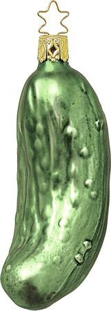 Christbaumschmuck Glas Weihnachtsgurke 11,5 cm grün