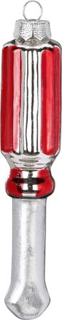 Christbaumschmuck Glas Schrauben-Zieher 14 cm rot