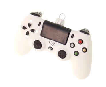 Christbaumschmuck Glas Controller 11 cm weiß