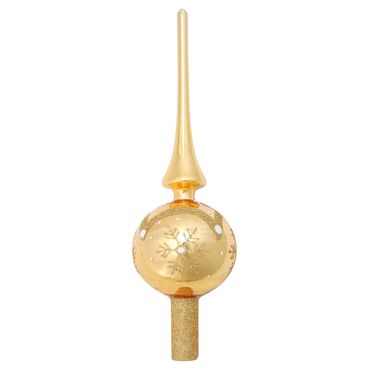 Christbaumschmuck Christbaumspitze Glas Ø 7 x 28 cm gold glänzend