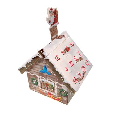 Christbaumschmuck Glas Adventskalender Adventshaus 4-5 cm 24 Anhänger