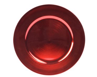 Dekoteller Platzteller Kunststoff Ø 33cm H.1.5cm rot