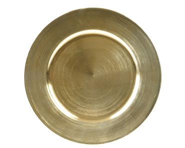 Dekoteller Platzteller Kunststoff Ø 33cm H.1.5cm gold