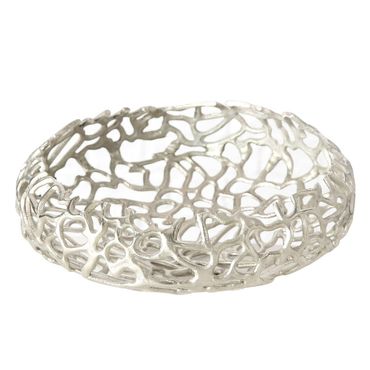Schale Fidan Ø40 cm H13 cm  Aluminium Silber Stückpreis