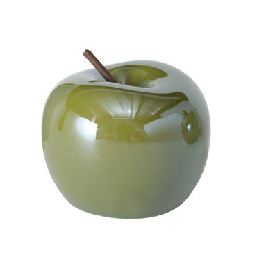Dekoaufsteller Perly Apfel Porzellan H 7 cm Ø 7 cm grün 1 Stück