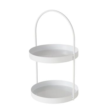 Etagere Joko 2 Ebenen Eisen H 44 cm Ø 26cm weiß