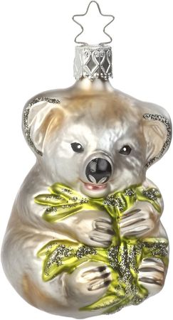 Christbaumschmuck Karlchen Koala Glas 8,5 cm beige