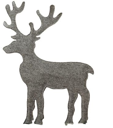 Dekoaufsteller Fadi Hirsch Filz H.75 cm grau Stückpreis