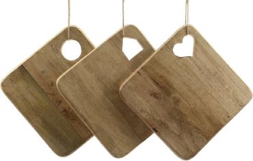 Schneidebrett Mangoholz natur L/B/H 30/30/2 cm 1 Stück