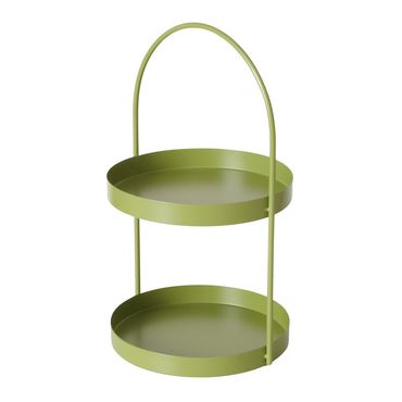 Etagere Joko 2 Ebenen Eisen H 44 cm Ø 26cm grün
