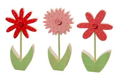 Dekoaufsteller Blume 3 Ausfürungen H. 13 cm Stückpreis