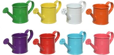 Blumentopf Gießkanne Eisen 12x5,5x5cm Bunt 8er Set 