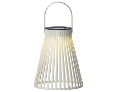 Solar Laterne Kunststoff D.14.5cm H.18.5cm weiß/warmes weiß