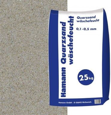 Hamann Mercatus Quarzsand wäschefeucht 0,1-0,5 mm 25 kg