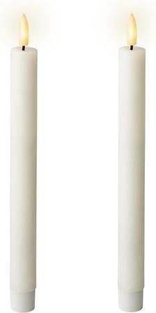 LED Spitzkerze Wachs Flacker-Effekt D.2.2cm H.24.5cm weiß/warmes weiß