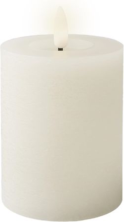 LED Kerze Wachs Flacker-Effekt D.7cm H.11.2cm weiß/warmes weiß