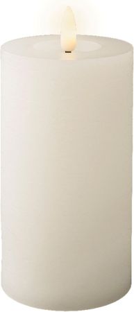 LED Kerze Wachs Flacker-Effekt D.7cm H.15cm weiß/warmes weiß