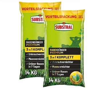 Substral Rasendünger Premium 3in1 komplett 2 x 14 kg