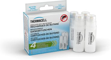 Thermacell Nachfüllpack Butangaskartusche – 4 Stück, je 12 Stunden